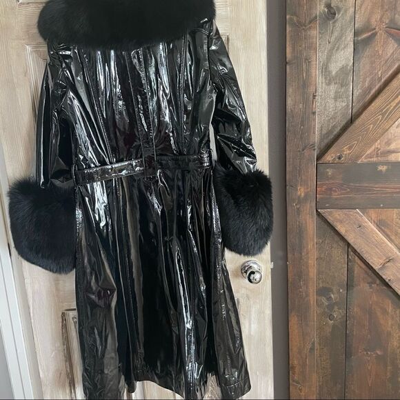 Saks Potts Foxy Coat in Black Gloss SZ 3 - Picture 5 of 12